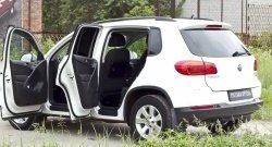 2 669 р. Накладки порожков салона RA Volkswagen Tiguan NF рестайлинг (2011-2017) (Комплект (передние+задние))  с доставкой в г. Вологда. Увеличить фотографию 2