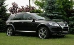 9 649 р. Накладки на колёсные арки CT Volkswagen Touareg GP рестайлинг (2006-2010) (Неокрашенные)  с доставкой в г. Вологда. Увеличить фотографию 2