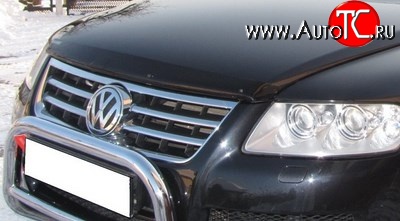 4 599 р. Дефлектор капота NovLine Volkswagen Touareg 1 GP рестайлинг (2006-2010)  с доставкой в г. Вологда