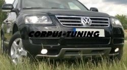8 349 р. Накладка на передний бампер King Kong v2 Volkswagen Touareg 1 GP рестайлинг (2006-2010) (Неокрашенная)  с доставкой в г. Вологда. Увеличить фотографию 3