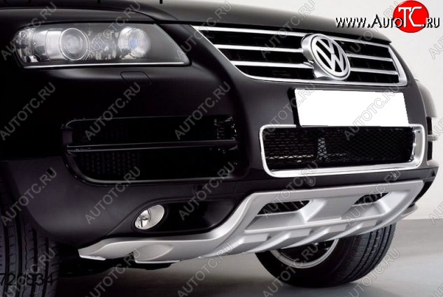 8 349 р. Накладка на передний бампер King Kong v2 Volkswagen Touareg 1 GP рестайлинг (2006-2010) (Неокрашенная)  с доставкой в г. Вологда