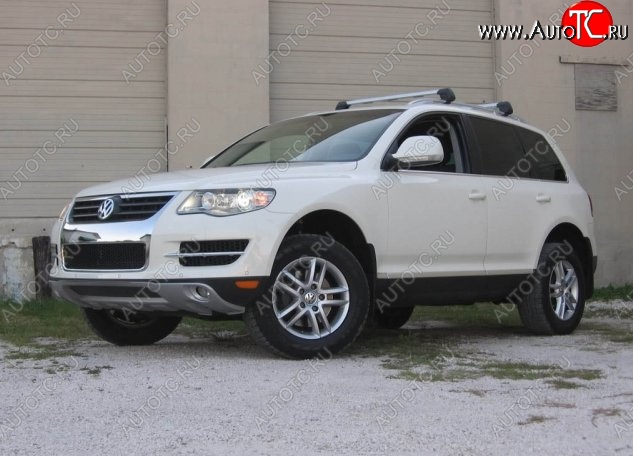 8 399 р. Накладка на передний бампер King Kong Volkswagen Touareg 1 GP дорестайлинг (2002-2007) (Неокрашенная)  с доставкой в г. Вологда