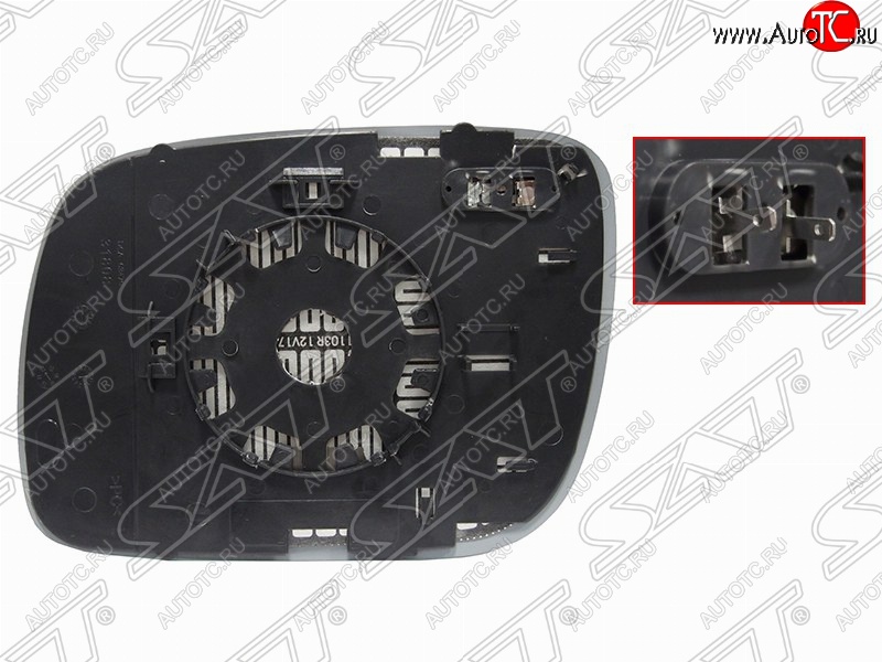659 р. Правый зеркальный элемент зеркала заднего вида SAT (с подогревом) Volkswagen Touareg 1 GP дорестайлинг (2002-2007)  с доставкой в г. Вологда