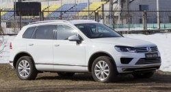 1 029 р. Реснички на фары RA Volkswagen Touareg 2 NF рестайлинг (2014-2018) (Неокрашенные)  с доставкой в г. Вологда. Увеличить фотографию 2