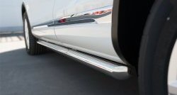 17 799 р. Защита порогов из круглой трубы диаметром 63 мм Russtal Volkswagen Touareg 2 NF рестайлинг (2014-2018)  с доставкой в г. Вологда. Увеличить фотографию 2