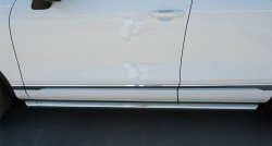 17 799 р. Защита порогов из круглой трубы диаметром 63 мм Russtal Volkswagen Touareg 2 NF рестайлинг (2014-2018)  с доставкой в г. Вологда. Увеличить фотографию 3