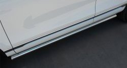 17 799 р. Защита порогов из круглой трубы диаметром 63 мм Russtal Volkswagen Touareg 2 NF рестайлинг (2014-2018)  с доставкой в г. Вологда. Увеличить фотографию 8