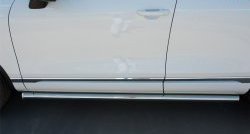 17 799 р. Защита порогов из круглой трубы диаметром 63 мм Russtal Volkswagen Touareg 2 NF рестайлинг (2014-2018)  с доставкой в г. Вологда. Увеличить фотографию 9