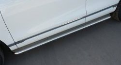 14 749 р. Широкая защита порогов Russtal Volkswagen Touareg 2 NF рестайлинг (2014-2018) (Поверхность листа (вариант 1))  с доставкой в г. Вологда. Увеличить фотографию 5