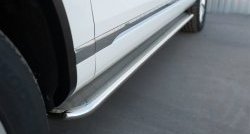 14 749 р. Широкая защита порогов Russtal Volkswagen Touareg 2 NF рестайлинг (2014-2018) (Поверхность листа (вариант 1))  с доставкой в г. Вологда. Увеличить фотографию 9