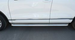 19 649 р. Широкая защита порогов Russtal Volkswagen Touareg 2 NF рестайлинг (2014-2018) (Поверхность листа (вариант 1))  с доставкой в г. Вологда. Увеличить фотографию 7