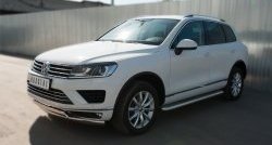 19 649 р. Широкая защита порогов Russtal Volkswagen Touareg 2 NF рестайлинг (2014-2018) (Поверхность листа (вариант 1))  с доставкой в г. Вологда. Увеличить фотографию 8