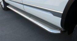 19 649 р. Широкая защита порогов Russtal Volkswagen Touareg 2 NF рестайлинг (2014-2018) (Поверхность листа (вариант 1))  с доставкой в г. Вологда. Увеличить фотографию 9