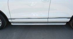 19 649 р. Широкая защита порогов Russtal Volkswagen Touareg 2 NF рестайлинг (2014-2018) (Поверхность листа (вариант 1))  с доставкой в г. Вологда. Увеличить фотографию 11
