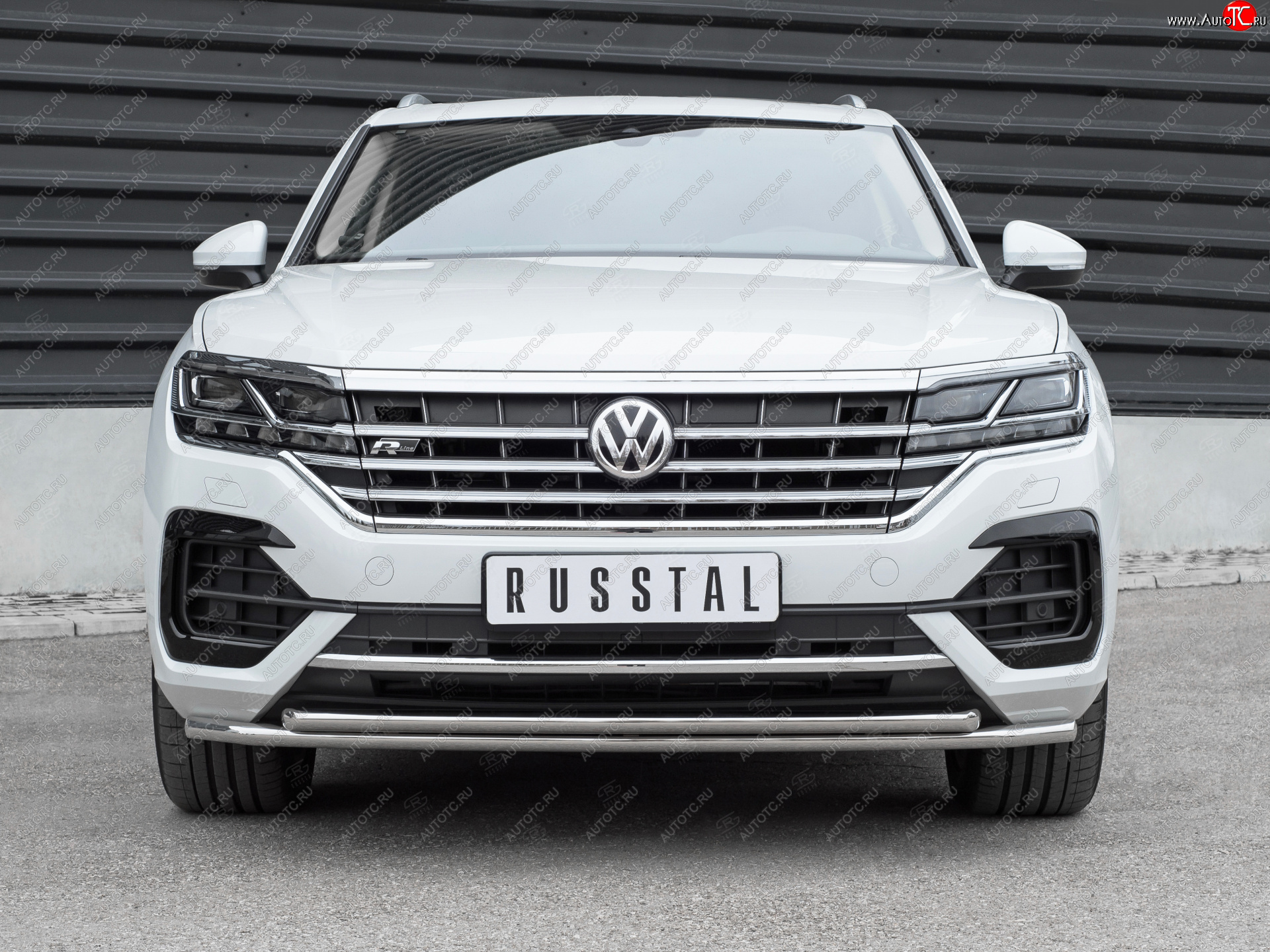 20 999 р. Защита переднего бампера (2 трубы Ø42, нержавейка, NOT 2.0 TSI) Volkswagen Touareg 3 CR дорестайлинг (2018-2022)  с доставкой в г. Вологда