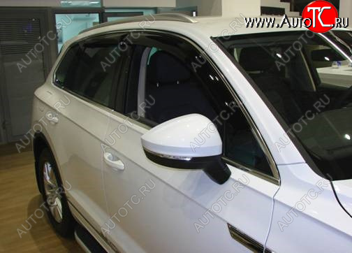 2 899 р. Дефлектора окон SIM Volkswagen Touareg 3 CR дорестайлинг (2018-2022)  с доставкой в г. Вологда