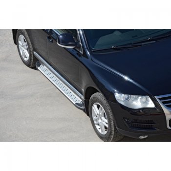 Порожки для ног Бумер (алюминий) Volkswagen Touareg 1 GP рестайлинг (2006-2010)