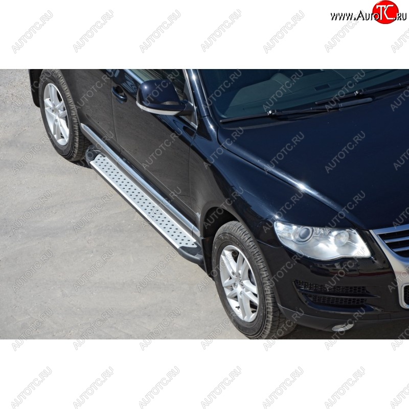 21 799 р. Порожки для ног Бумер (алюминий) Volkswagen Touareg 1 GP рестайлинг (2006-2010)  с доставкой в г. Вологда