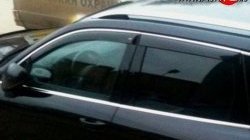 Комплект дефлекторов окон (ветровиков) 4 шт. Russtal Volkswagen Touareg 2 NF дорестайлинг (2010-2014)