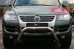 Защита переднего бампера Souz-96 (d76) Volkswagen Touareg 1 GP рестайлинг (2006-2010)