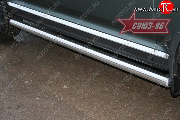16 379 р. Защита порогов Souz-96 (d76) Volkswagen Touareg 1 GP рестайлинг (2006-2010)  с доставкой в г. Вологда