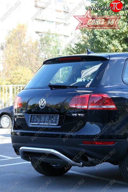 12 329 р. Защита заднего бампера Souz-96 (d60) Volkswagen Touareg 2 NF дорестайлинг (2010-2014)  с доставкой в г. Вологда