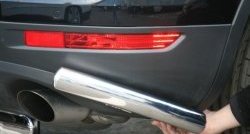 Защита заднего бампера уголки d 60 (компл 2шт.) Souz_96 Volkswagen Touareg 2 NF дорестайлинг (2010-2014)