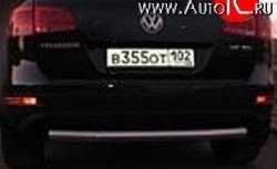 Защита заднего бампера d76 мм Металл Дизайн Volkswagen Touareg 2 NF дорестайлинг (2010-2014) (полированная нержавейка)