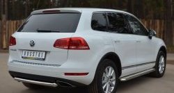 15 249 р. Одинарная защита заднего бампера из трубы диаметром 63 мм SLITKOFF Volkswagen Touareg 2 NF дорестайлинг (2010-2014)  с доставкой в г. Вологда. Увеличить фотографию 4