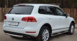 15 549 р. Одинарная защита заднего бампера из трубы диаметром 76 мм SLITKOFF Volkswagen Touareg 2 NF дорестайлинг (2010-2014)  с доставкой в г. Вологда. Увеличить фотографию 4