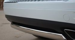 11 599 р. Защита заднего бампера (Ø75x42 мм, нержавейка) Russtal Volkswagen Touareg 2 NF дорестайлинг (2010-2014)  с доставкой в г. Вологда. Увеличить фотографию 3