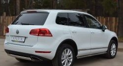 11 599 р. Защита заднего бампера (Ø75x42 мм, нержавейка) Russtal Volkswagen Touareg 2 NF дорестайлинг (2010-2014)  с доставкой в г. Вологда. Увеличить фотографию 4