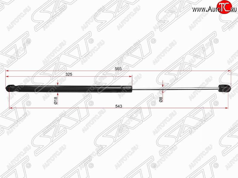 499 р. Газовый упор крышки багажника SAT  Volvo S60  FS седан (2010-2013) дорестайлинг  с доставкой в г. Вологда