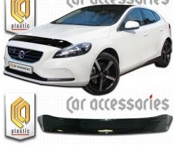 Дефлектор капота CA Plastic Volvo V40  хэтчбэк (2012-2020) дорестайлинг, рестайлинг