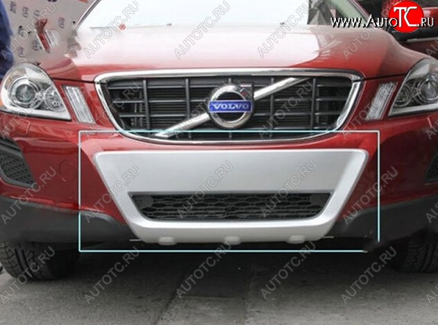 21 599 р. Накладка на передний бампер CT Volvo XC60 (2017-2022) (Неокрашенная)  с доставкой в г. Вологда