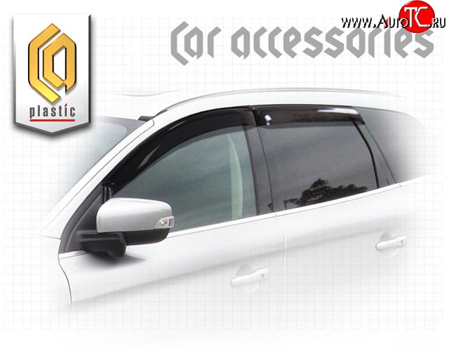 1 999 р. Комплект дефлекторов окон CA Plastic Volvo XC60  дорестайлинг (2008-2013) (Classic полупрозрачный, Без хром.молдинга)  с доставкой в г. Вологда