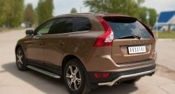 15 249 р. Защита заднего бампера из фигурной трубы диаметром 42 мм SLITKOFF Volvo XC60  дорестайлинг (2008-2013)  с доставкой в г. Вологда. Увеличить фотографию 4