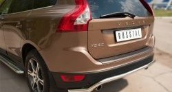 15 999 р. Защита заднего бампера (Ø63 мм волна, нержавейка) SLITKOFF Volvo XC60  дорестайлинг (2008-2013)  с доставкой в г. Вологда. Увеличить фотографию 2