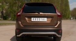 15 999 р. Защита заднего бампера (Ø63 мм волна, нержавейка) SLITKOFF Volvo XC60  дорестайлинг (2008-2013)  с доставкой в г. Вологда. Увеличить фотографию 5