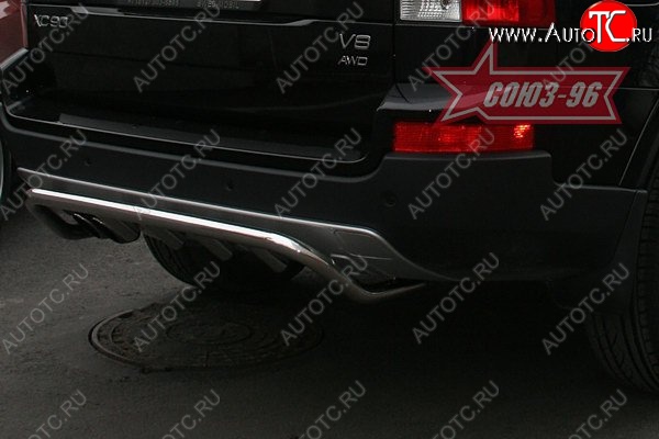 10 619 р. Защита заднего бампера Souz-96 (d42) Volvo XC90 C дорестайлинг (2002-2006)  с доставкой в г. Вологда