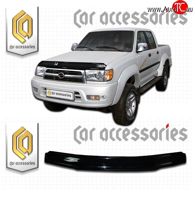 1 999 р. Дефлектор капота CA Plastic  ZX Auto Admiral (2004-2009) дорестайлинг (Classic черный, Без надписи)  с доставкой в г. Вологда
